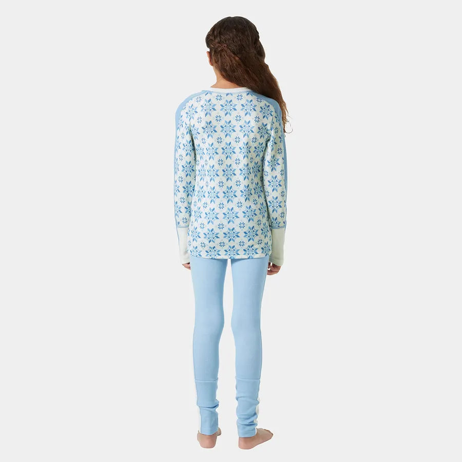 Junior Graphic LIFA® Merino Skiundertøj sæt (Navy)