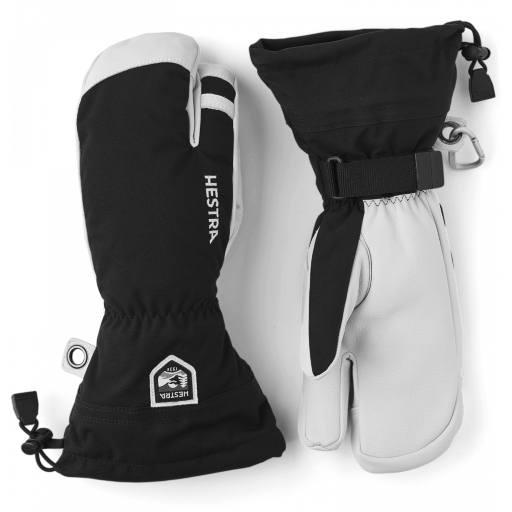 Army Heli Ski Leather 3-Finger Skidhandskar